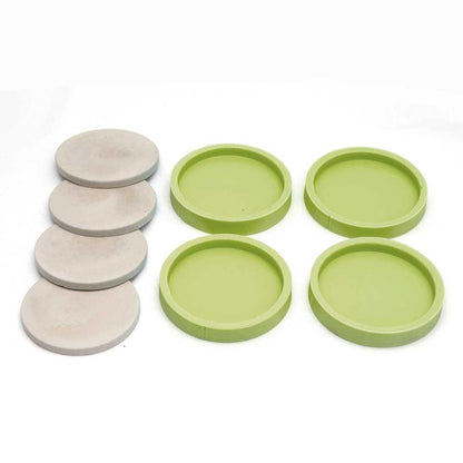 4pcs Circle Coaster Silicone Molds for Resin, Concrete & Plaster