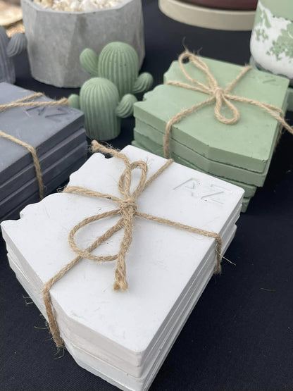 2pcs Custom Arizona Map Coaster Silicone Molds for Resin, Concrete & Plaster