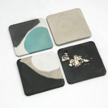4pcs Square Coaster Silicone Molds for Resin, Concrete & Plaster